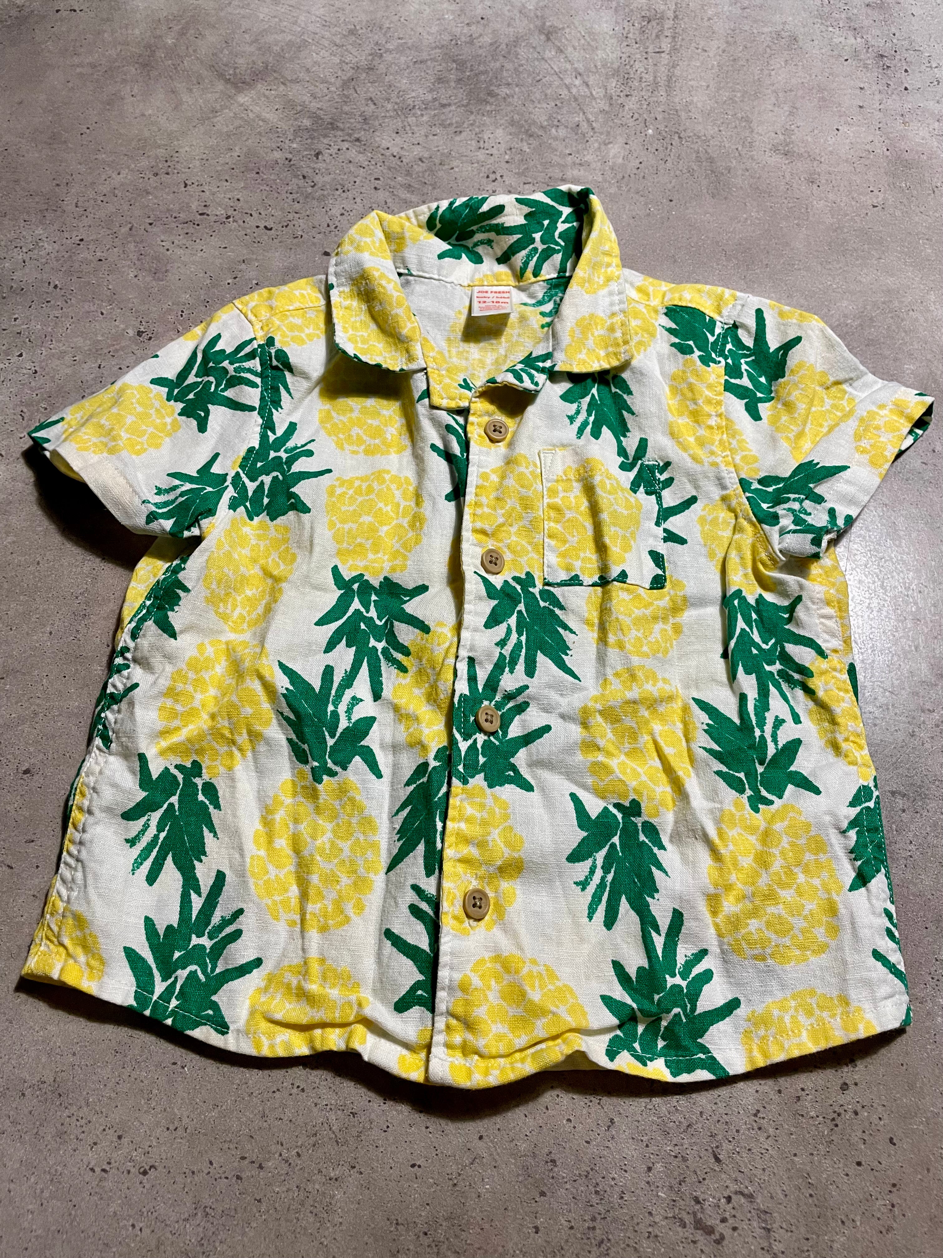 chemise manche courte joe fresh 12-18 mois